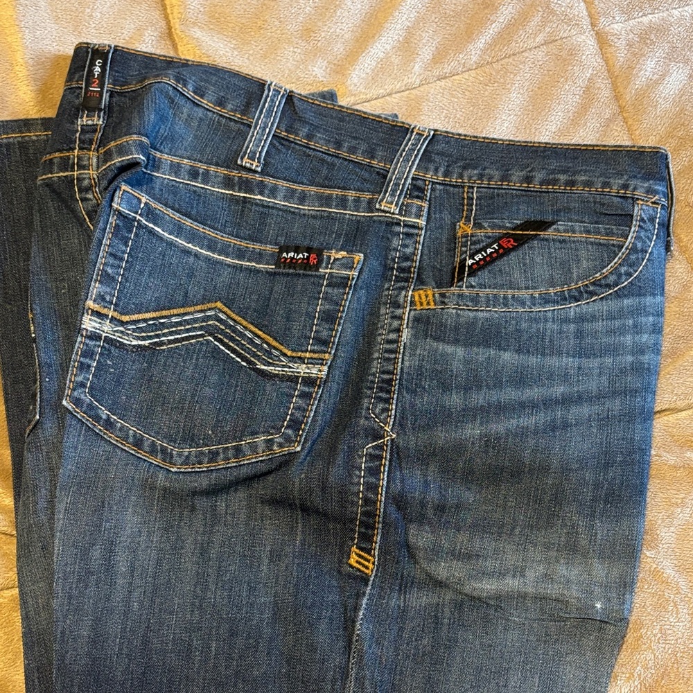 Ariat FR 35x32 M4 Low Rise Bootcut Men's Jeans H Starch